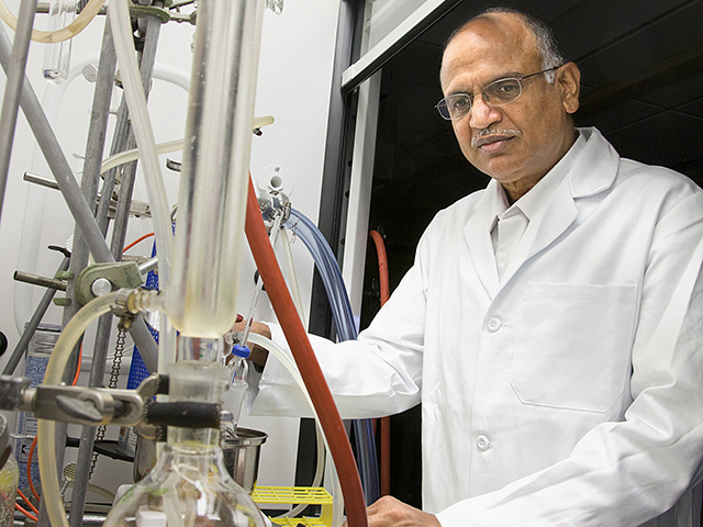 Dharma Kodali spends his days designing chemical ingredients from plants that are better than the products currently derived from petroleum. (Progressive Farmer photo by David L. Hansen)